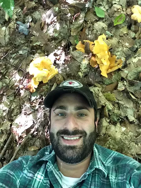 Chef Jeremy Umansky foraging for mushrooms