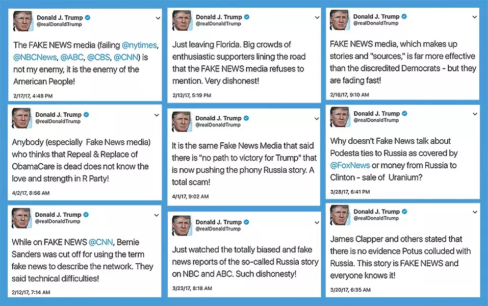 Donald Trump has been accusing the media of “fake news” throughout his presidency.