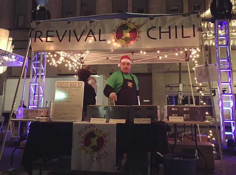 Revival Chili serving up cheer and chili at Light Up Night, 2016. - PHOTO COURTESY OF REVIVAL CHILI