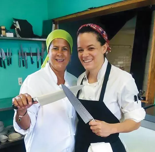 Borges (right) with her mother - PHOTO COURTESY OF JAMILKA BORGES