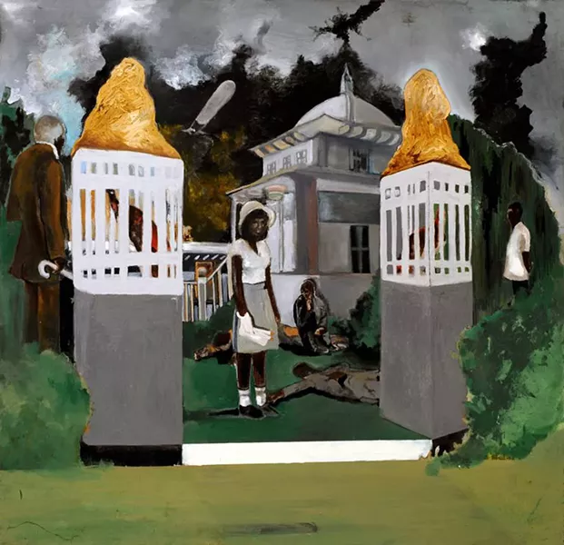 Noah Davis’ “Black Wall Street” - IMAGE COURTESY OF THE STUDIO MUSEUM IN HARLEM PHOTO COURTESY OF ADAM REICH