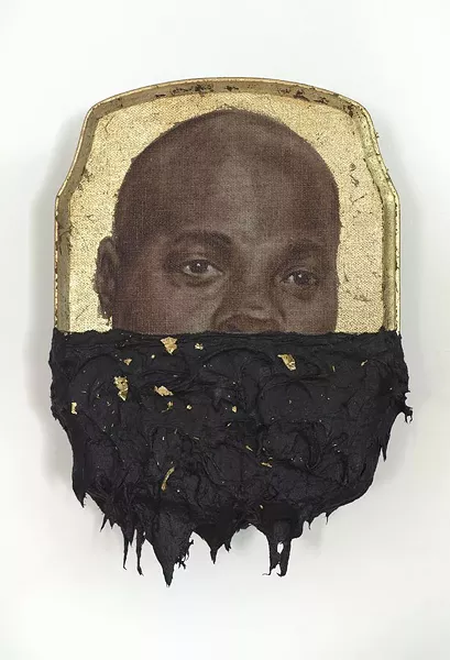 Titus Kaphar’s “Jerome IV” - IMAGE COURTESY OF THE ARTIST AND JACK SHAINMAN GALLERY