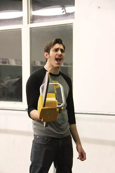 B.A. Goodnack rehearses Evil Dead: The Musical - - PHOTO COURTESY OF MELISSA WALLACE