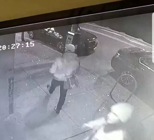 Screenshot of security camera footage from the night of the incident
