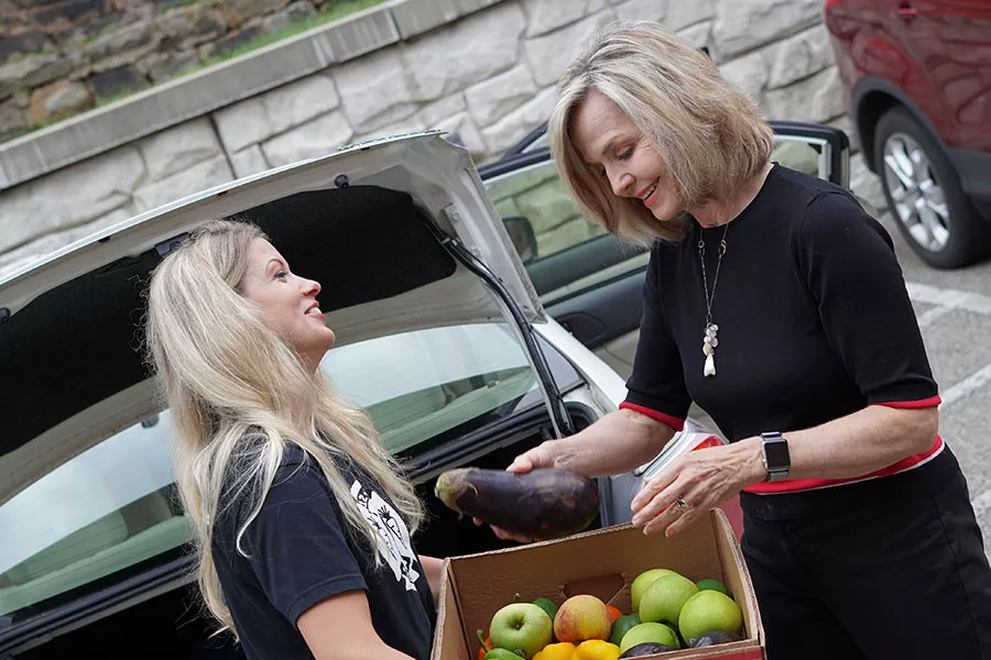 Host of "Food Rescue Stories" Katelyn Lesk and Sally Wiggin. - PHOTO: 412 FOOD RESCUE