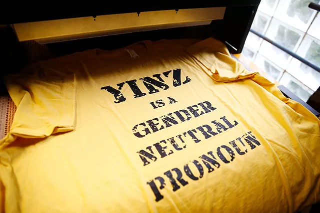 One of Etna Print Circus’ screen-printed T-shirts - CP PHOTO: JARED WICKERHAM