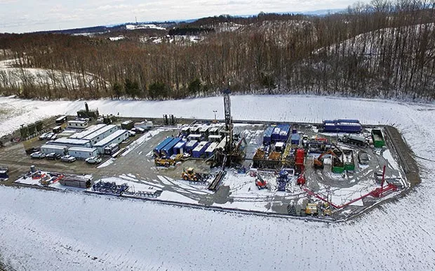 A natural-gas well pad in Westmoreland County - CP DRONE PHOTO BY JAKE MYSLIWCZYK