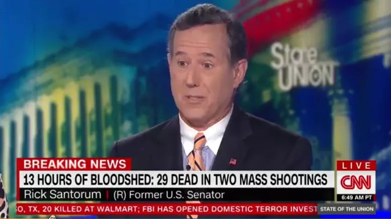 Rick Santorum - SCREENSHOT OF CNN