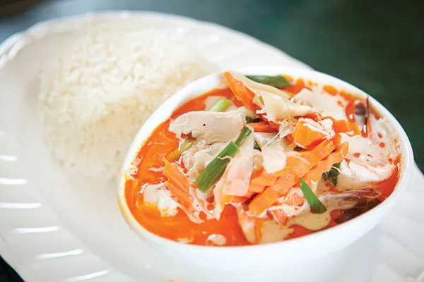 Banana blossom tom kha - PHOTO BY HEATHER MULL