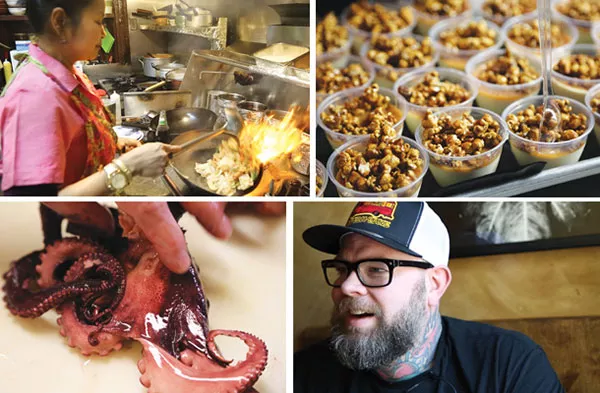 Scenes from the film Food Systems: A Night Out - FILM STILLS COURTESY OF DAVID BERNABO
