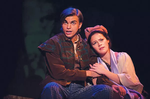 Ben Northrup and Maggie Roos in Into the Woods, at Point Park Conservatory