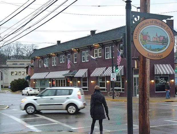 Corner of Merchant and 11th streets in Ambridge - CP PHOTO BY RYAN DETO
