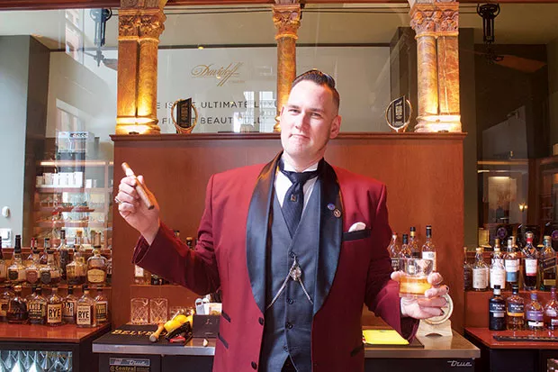 Blend Bar bartender and cigar enthusiast Rocky Croyle - CP PHOTO BY KRISTA JOHNSON