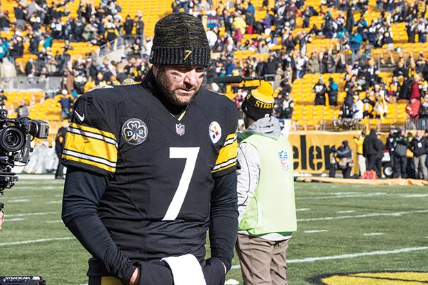 Ben Roethlisberger at Heinz Field on Sun., Jan. 14 - CP PHOTO BY JAKE MYSLIWCZYK