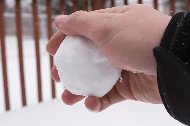 Make a snowball - CP PHOTO BY JAKE MYSLIWCZYK