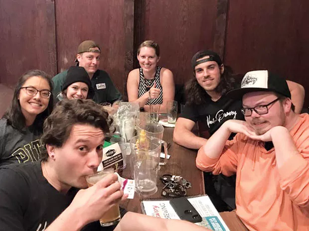 The Voodoo Brewery team playing trivia at Hough’s Taproom and Brewpub - PHOTO COURTESY OF VOODOO BREWERY