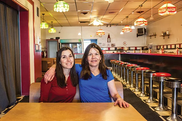 Shelly Moeller and Cheryl Parsons, at Breakfast at Shelly’s - CP PHOTO BY VANESSA SONG