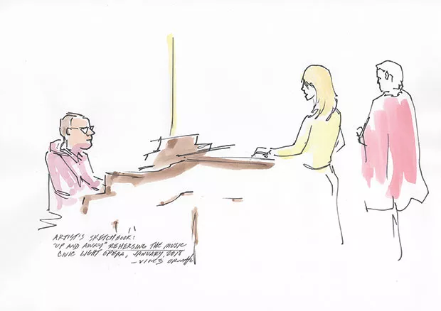 “Rehearsing the music,” by Vince Ornato