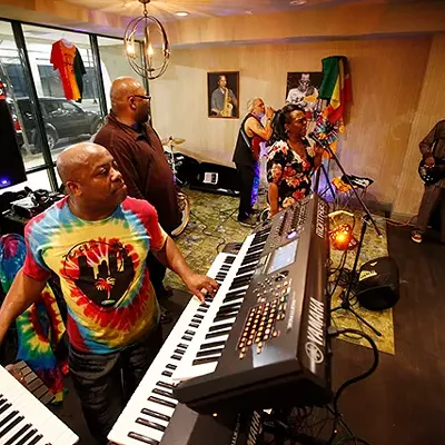 The Flow Band performs at the Indigo Hotel in East Liberty.