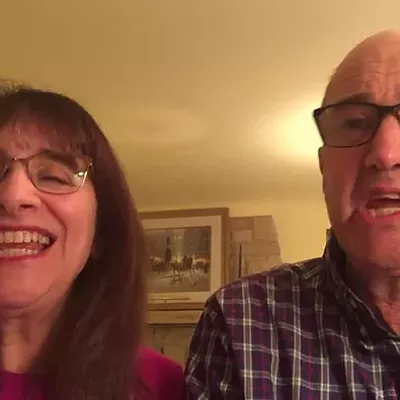 Screencap from Claire and Mel Vatz's viral YouTube video