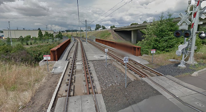 The MAX bridge where Terell Johnson was shot on May 10.