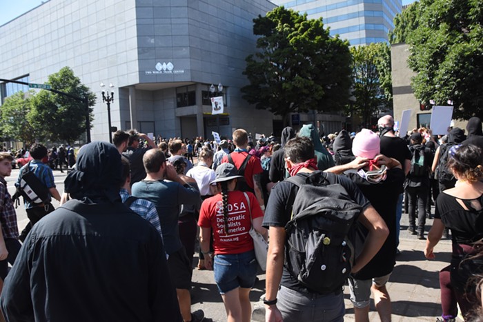 Protesters then took to the streets