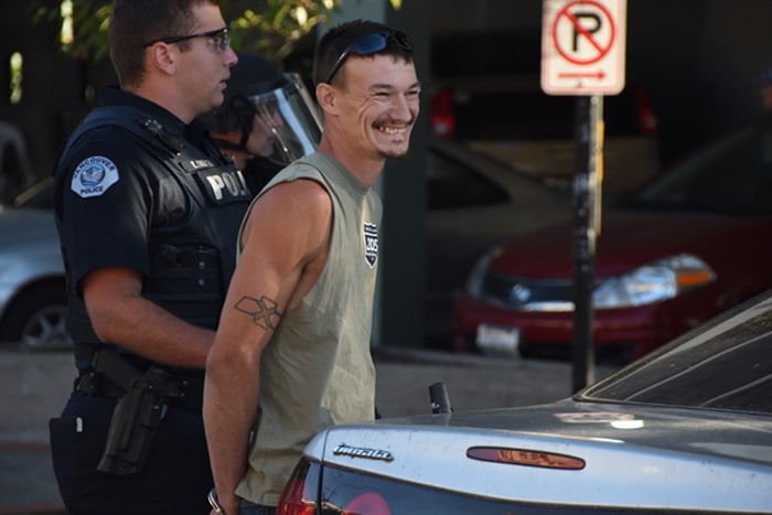 A Patriot Prayer supporter nearly ran people over in his confederate flag-adorned truck