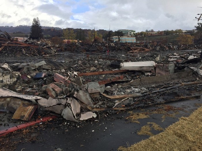 Damage from the Northern California wildfires. Damage from the Northern California wildfires.