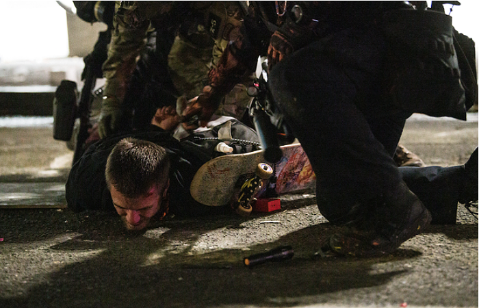 Marek Jarocki was arrested by federal police on July 25, after being caught in a cloud of tear gas. Marek Jarocki was arrested by federal police on July 25, after being caught in a cloud of tear gas.