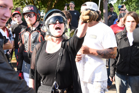 A scene from a 2017 Patriot Prayer rally.