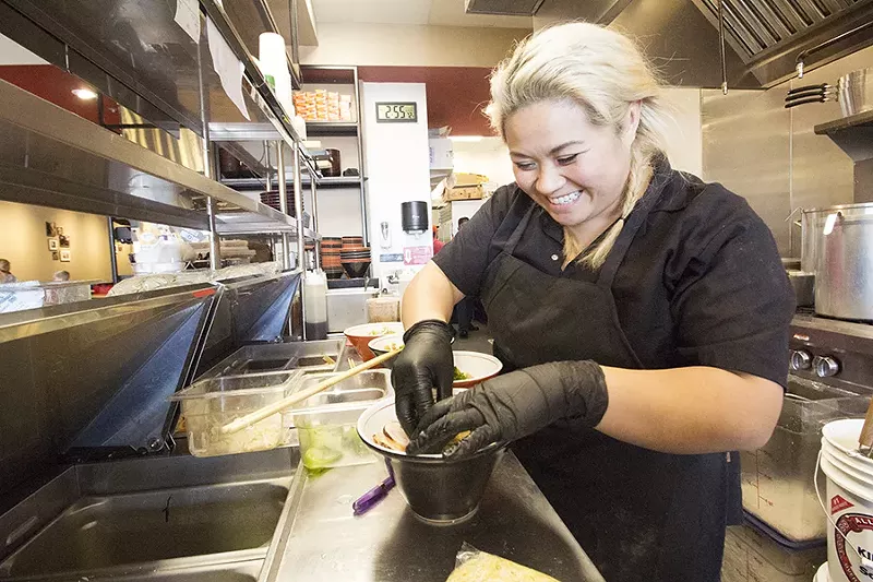 Chef Marie-Anne Velasco works her magic in the kitchen. - MABEL SUEN