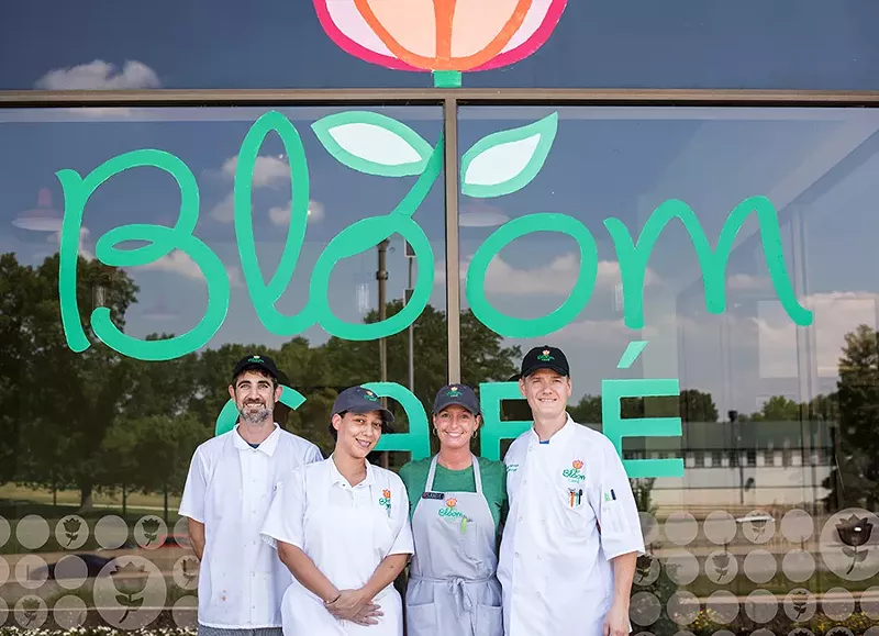 Chef manager Jeremy Robinson (far right) with (from left) cook Joe Leonard, cook Carmen Moore and cashier Sandy Taubenheim. - MABEL SUEN