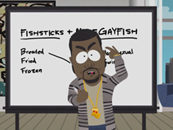 Kanye does not put Asian Carp in his mouth. - IMAGE VIA