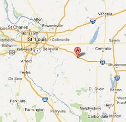 Okawille Township lies approximately 55 miles southeast of downtown St. Louis.