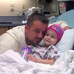 Dzevad Dizdarevic and his daughter, Ariana, who suffers from a very rare cancer. - PHOTOS FROM FACEBOOK