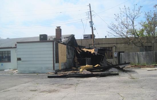 The damage after the fire at the former Kramer's Olive Bistro in March. - IAN FROEB