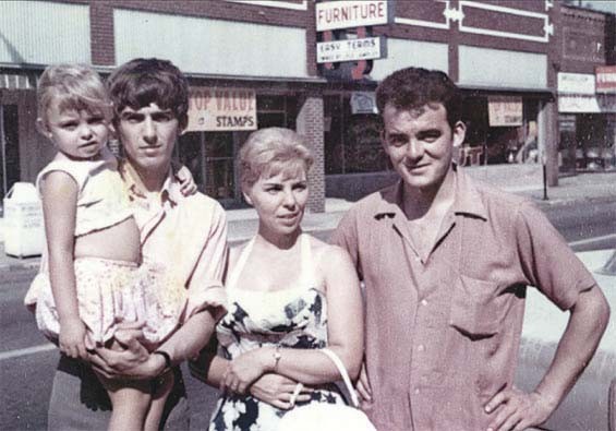 Brothers George and Peter Harrison visit their sister Louise in Benton, Illinois, in 1963. - COURTESY ACCLAIM PRESS