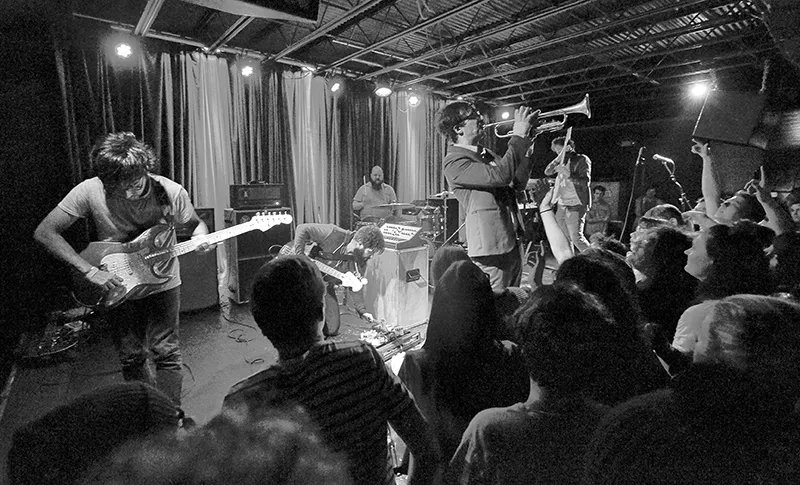 Foxing performed a sold-out show at the Firebird to celebrate the release of its latest, Dealer, in mid-December. - PHOTO BY THEO WELLING