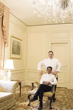 Though they met on the job, Simone and Damien now work together only for one-off events, like a grand "Soiree d'Amour" scheduled for the Ritz-Carlton St. Louis on Feb. 14 - PHOTO BY MABEL SUEN