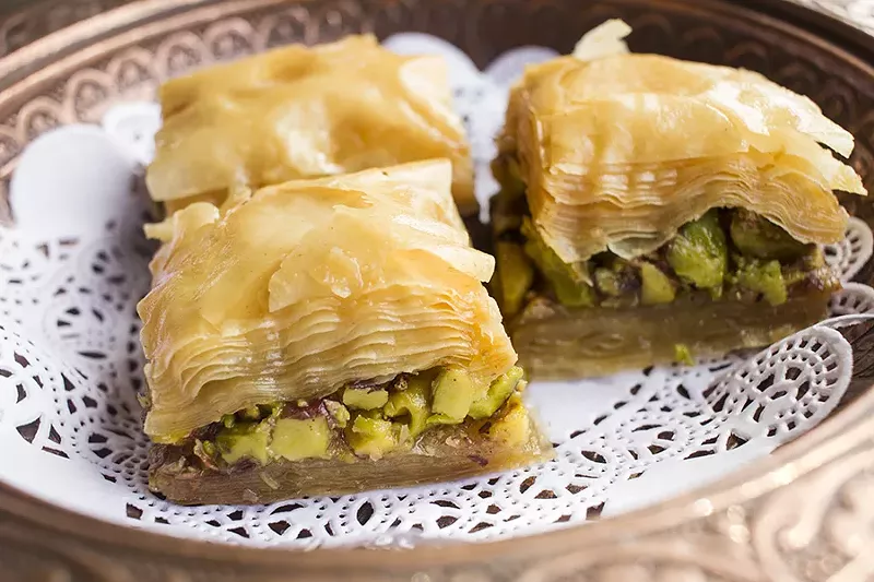 Housemade baklava delights. - PHOTO BY MABEL SUEN