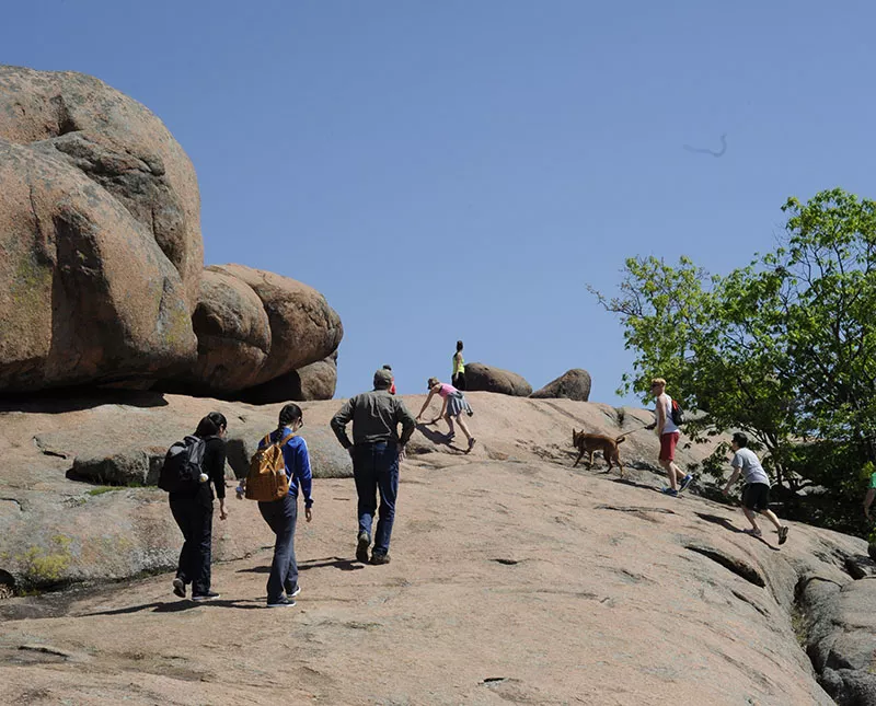Two designated trails at Elephant Rocks include a wheelchair-accessible one. - PHOTO BY KELLY GLUECK