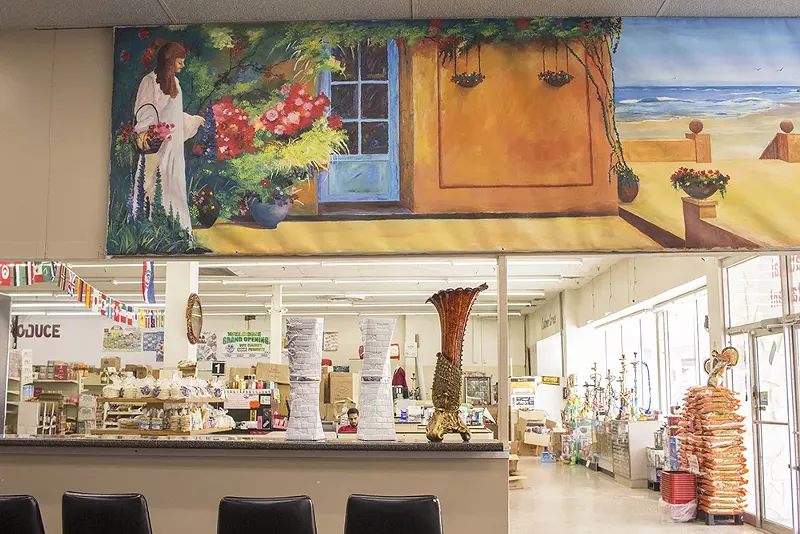 A mural takes up one wall in the dining area. - PHOTO BY MABEL SUEN