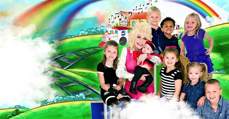 A promotional photo for Dolly Parton's Imagination Library