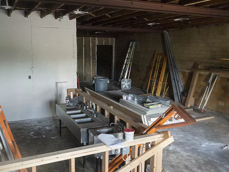 The space is still under construction. - PHOTO BY AUSTIN ROBERTS