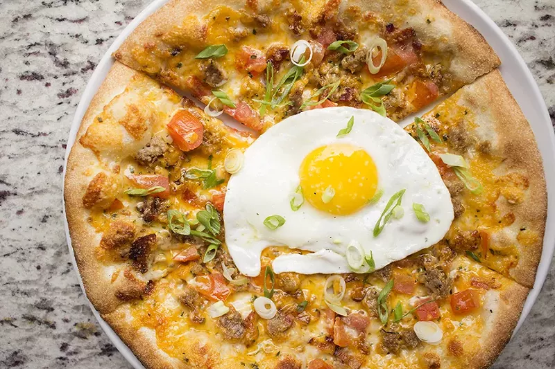The breakfast pizza. - PHOTO BY MABEL SUEN