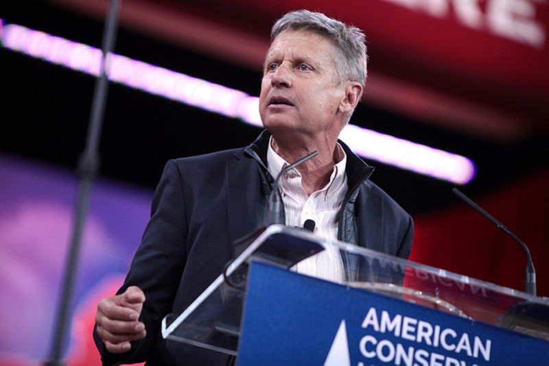Gary Johnson isn't happy about being excluded from the presidential debate in St. Louis on October 9. - PHOTO COURTESY OF FLICKR/GAGE SKIDMORE