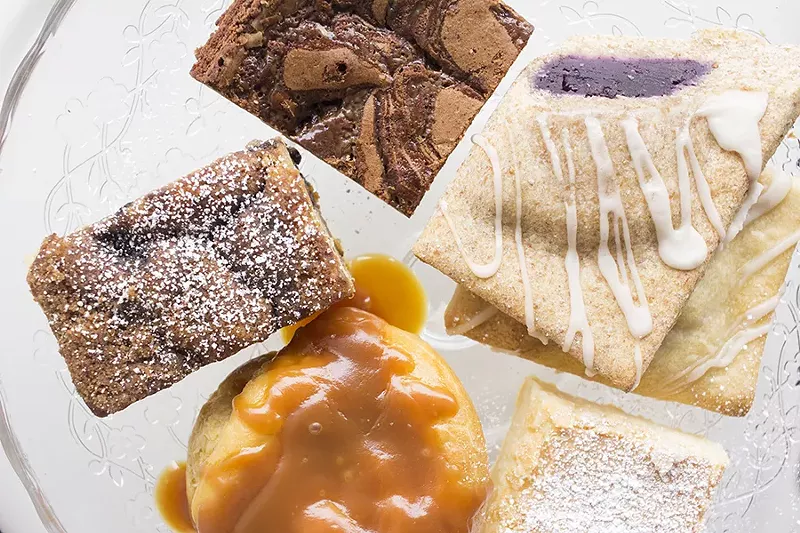 Yolklore features a variety of desserts include housemade pop tarts, coffee cake, brownies and gooey butter cake. - PHOTO BY MABEL SUEN