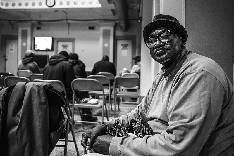 Abdullah Brown, 58, says he has been to homeless shelters around the country and that St. Louis needs to do a better job of taking care of the homeless. - PHOTO BY NICK SCHNELLE