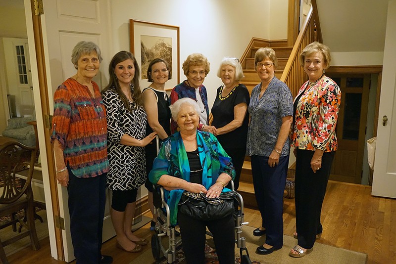 The women who fought Ed Martin, from left: Eunie Smith, Glyn Wright, Anne Schlafly Cori, Rosina Kovar, Shirley Curry, Carolyn McLarty and Cathie Adams, with Pat Andrews seated. - COURTESY OF EUNIE SMITH