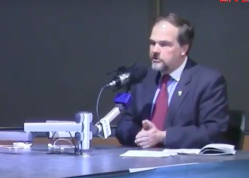 St. Louis County Councilman Mark Harder, shown in a screenshot from a visit with McGraw Milhaven. - SCREENSHOT VIA YOUTUBE
